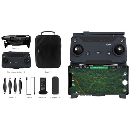 C-Fly Faith 2 Foldable GPS 4K Mini Drone w/Remote Controller, 35min Flight Time