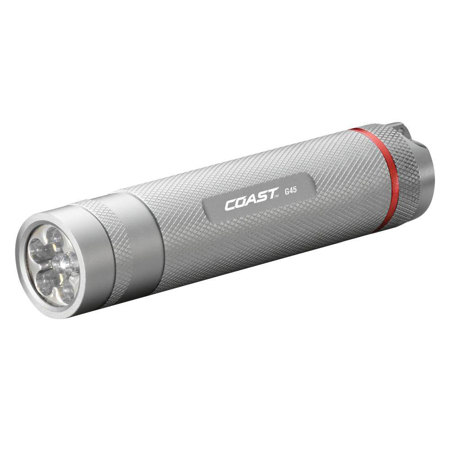 Coast G45 Bulls-Eye Spot Beam Flashlight, 385 Lumens, 551' Beam, AAA Battery