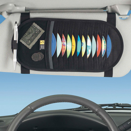 Case Logic Automotive Visor CD Holder, 12 CDs, Black