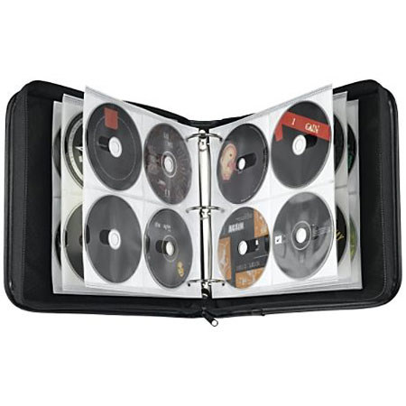 Case Logic BNB208 Nylon Expandable CD Binder f/208 CDs in Separate Sleeves