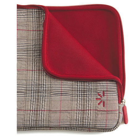 Case Logic ENST-110 10.2in Netbook Sleeve, Red Plaid