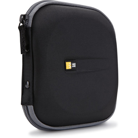 Case Logic CD Wallet, Holds 24 CDs, Color: Black/Red