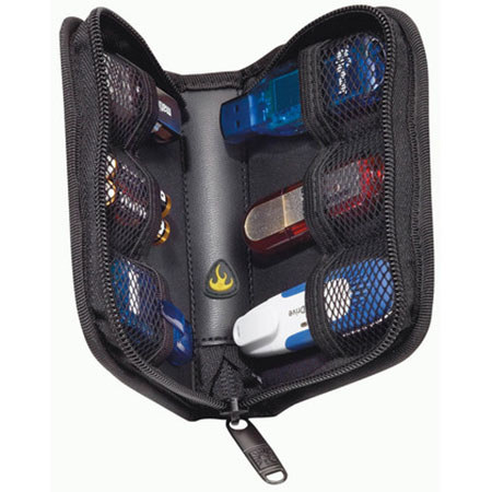 Case Logic 6-Capacity USB Flash Drive Shuttle Holder Case, Black