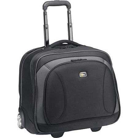 Case Logic Rolling Computer Case holds up to 15.4" Laptops, Color: Black.