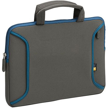 Case Logic 7-10in Neoprene Laptop Attache, Blue / Gray