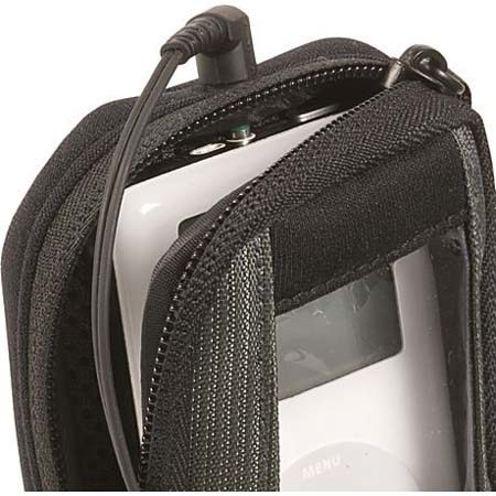 Case Logic MP3 Player Case, Neoprene Strap, Black/Gray