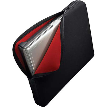 Case Logic 15.4in Reversible Laptop Shuttle, Black/Red
