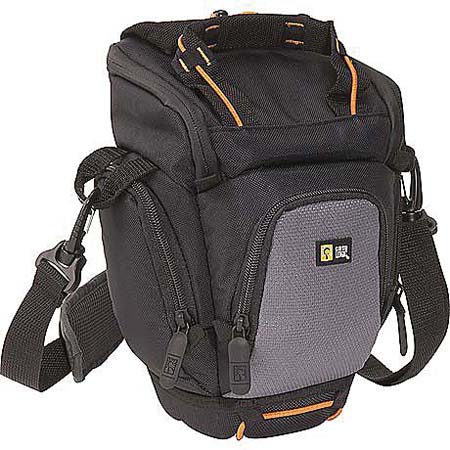 Case Logic SLR Zoom Camera Holster, Black and Silver