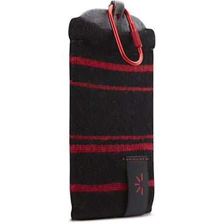 Case Logic UKP-2 Universal Knit Pocket, Size 5.75" x 3" x 1", Color: Black/Red.