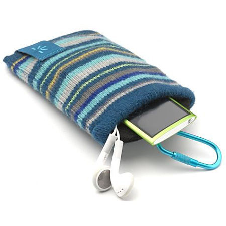 Case Logic UKP-2 Universal Knit Pocket, Size 5.75" x 3" x 1" -Europa Blue