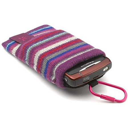 Case Logic UKP-2 Universal Knit Pocket, Size 5.75 x 3 x 1" -Gotham Purple