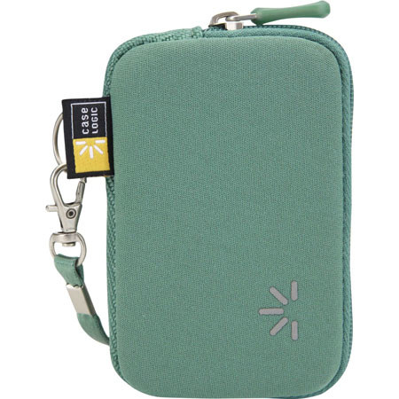 Case Logic UNZB-202 Compact Camera Case, Size: 4.8" x 0.8" x 3.3", Color: Green.