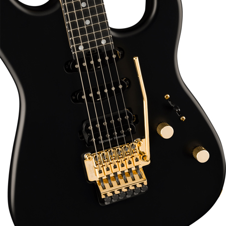 Charvel MJ Series San Dimas Style 1 HSS FR E Electric Guitar, Satin Black