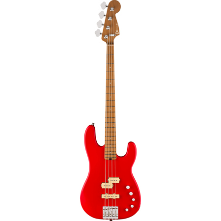 Charvel Pro-Mod Series San Dimas PJ IV MAH Electric Bass Guitar Satin Ferrari Red