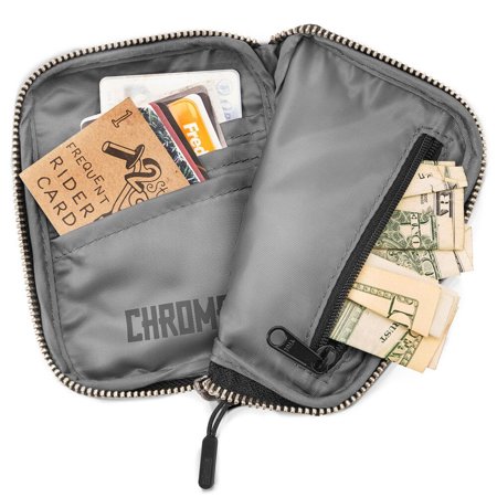 Chrome Zip Wallet, One Size, Grid