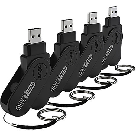 CHAUVET DJ D-Fi USB 2 Wireless DMX Transceiver, Black, 4-Pack
