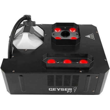 CHAUVET DJ Geyser P7 9W RGBA+UV LED Pyrotechnic-Like Effect Fog Machine, 15x DMX Channels