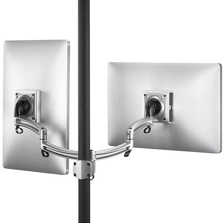 Chief K2P200 KONTOUR Dual Monitor Arm Pole Mount, Black