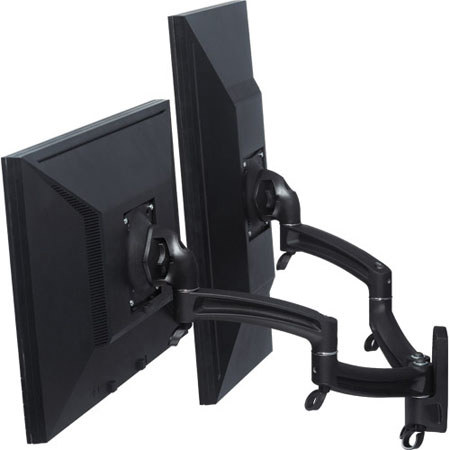 Chief K2W200 KONTOUR Dual Monitor Arm Wall Mount, Silver