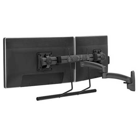 Chief Kontour K2W22H Articulating Dual Display Array 2L Swing Arm Wall Mount, Up to 15lbs Capacity, Black