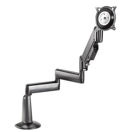 Chief KCB110 Height-Adjustable Triple Arm Desk Mount, Black