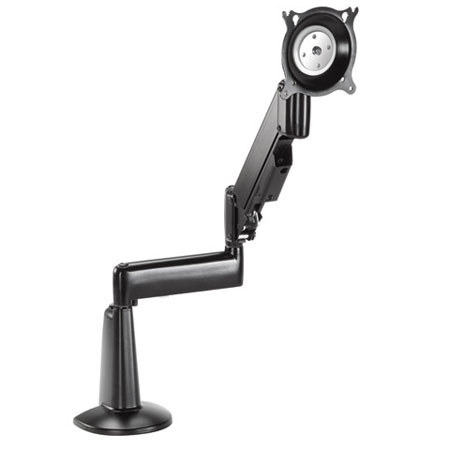 Chief KCG110 Height-Adjustable Dual Arm Desk Mount, Single Monitor, Black