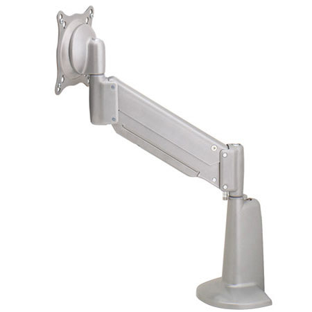 Chief KCV110 Height-Adjustable Single Arm Desk Mount, Single Monitor, Silver