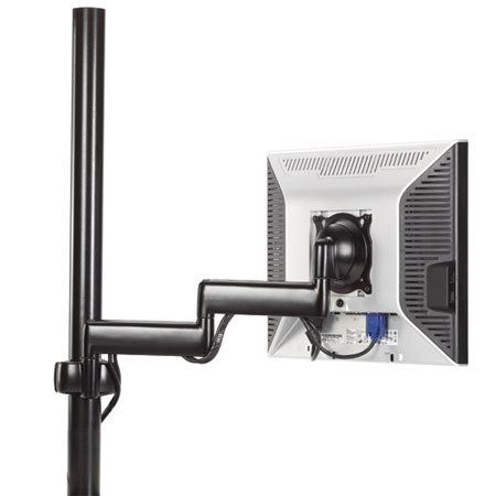 Chief KPD110 Flat Panel Dual Arm Pole Mount, Black