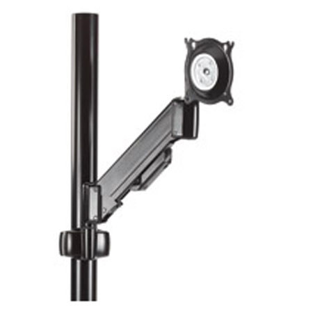 Chief KPV110 Height Adjustable Single Arm Pole Mount, Black