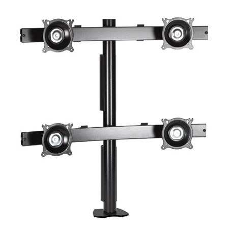 Chief KTC440 Flat Panel Quad Horizontal Desk Clamp Mount, Silver