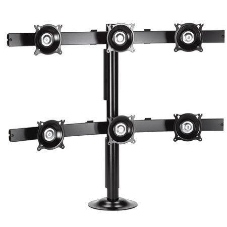 Chief KTG330 Six Monitor Grommet Mount, Silver