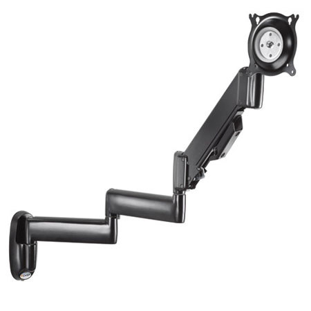 Chief KWB110 Height-Adjustable Triple Swing Arm Wall Mount, Black