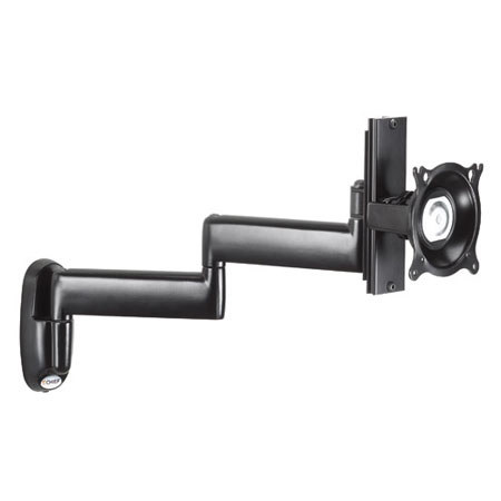 Chief KWD130 Height-Adjustable Dual Swing Arm Wall Mount, Black