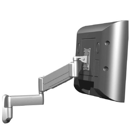 Chief KWE110 Height-Adjustable Extreme Tilt Dual Arm Wall Mount, Silver