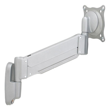 Chief KWV110 Height-Adjustable Single Swing Arm Wall Mount, Silver