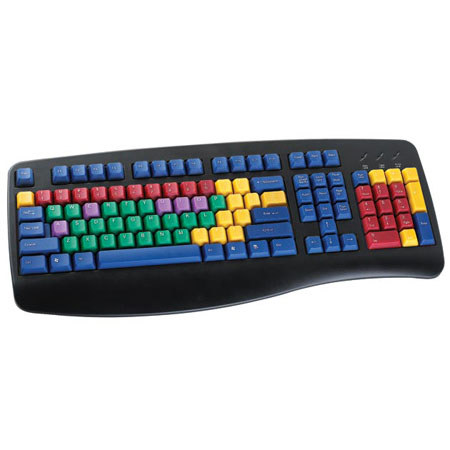 Chester Creek LearningBoard Color Coded Computer Keyboard, Black
