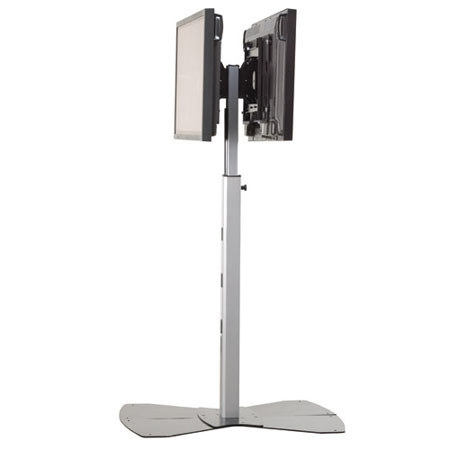 Chief MF2U Medium Flat Panel Dual Display Floor Stand, Silver