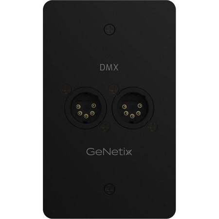 ChamSys GeNetix DMX Passthrough 2-Port 5-Pin XLR Wall Plate, Male Connector