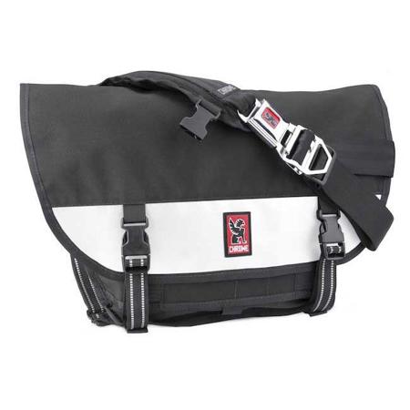 Chrome Mini Metro Messenger Bag, Black/White