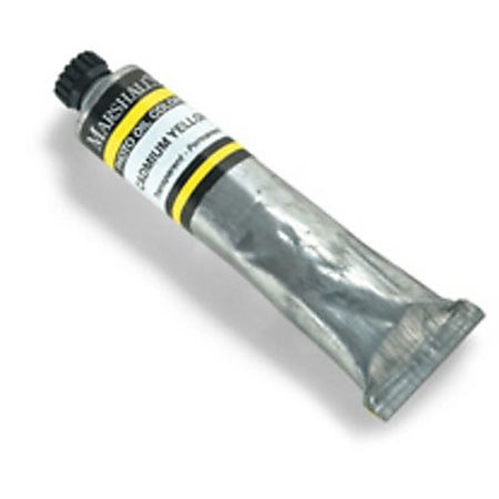Marshall Cadmium Yellow, Individual Oil Color for Hand Coloring, 3/4x4" Tube