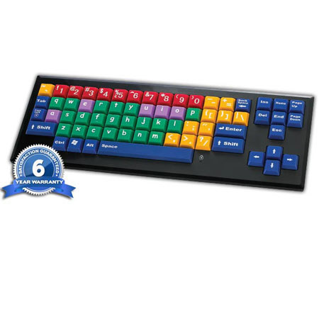 Chester Creek Color Coded keyboard with Big Keys & Lowercase Letters