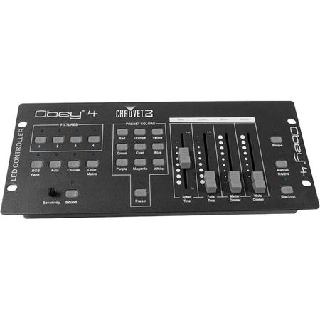 CHAUVET DJ Obey 4 DMX Controller for LED Wash Lights, 16 Channels, 3-pin XLR Connector