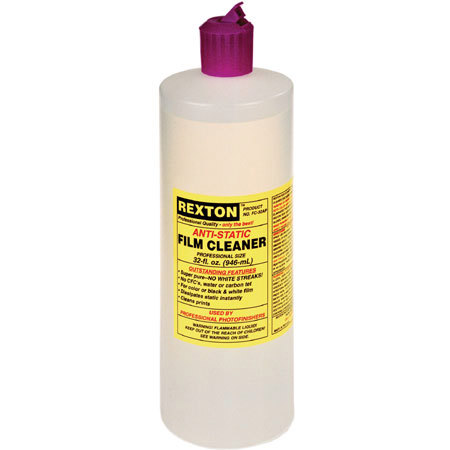 Rexton Anti-static Film Cleaner for Color and Black & White Films, 32 Oz.