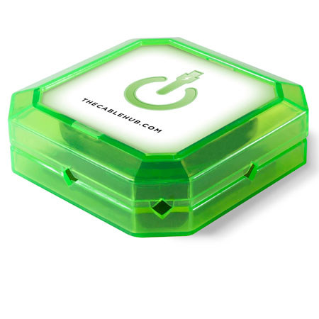 CableHub Square, Edge Glow Green