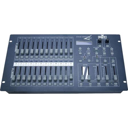 CHAUVET DJ Stage Designer 50 24-Channel Dimming Console, 48 DMX Channels, 3-pin and 5-pin XLR DMX Connectors, 6U Rackmount