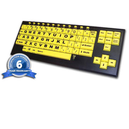 Chester Creek VisionBoard2 Computer Keyboard, Yellow/Black