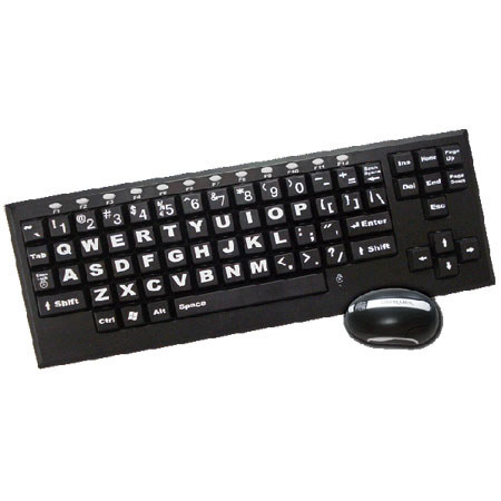 Chester Creek Wireless VisionBoard Keyboard & Mouse, Black