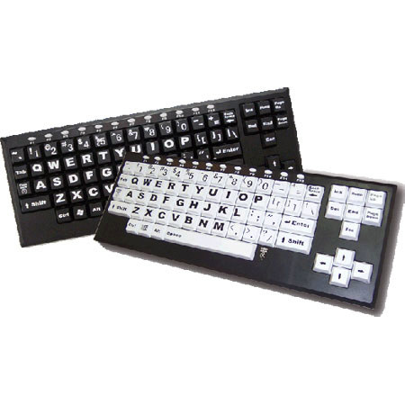 Chester Creek Large-Key Wireless VisionBoard Keyboard, White