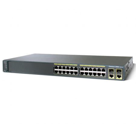 Cisco Catalyst 2960 24-Port 10/100 Ethernet Switch, 2 Uplinks LAN-Base