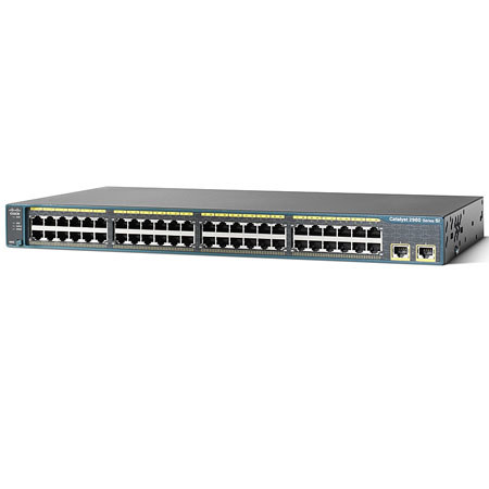 Cisco Catalyst 2960 48-Port 10/100 Ethernet Switch, 2 10/100/1000 Uplinks LAN